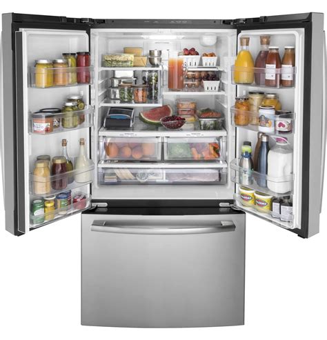 Best Buy Ge 27 Cu Ft French Door Refrigerator Stainless Steel Gne27jsmss