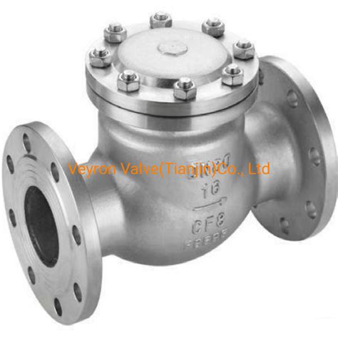 Stop Non Return Spring Double Flanged Swing Check Valve Astm A Wcb