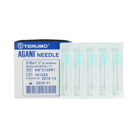 Terumo Agani G X X Mm Green Hypodermic Needles Pcs