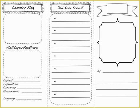 Free Brochure Templates for Students Of Travel Brochure Templates for Students ...