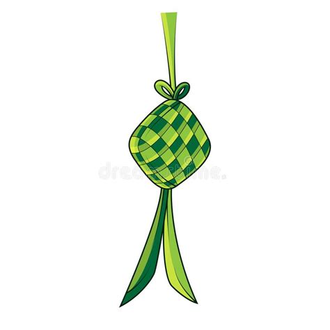 Ketupat Vector Indonesian Traditional Food Aidil Fitri Celebration