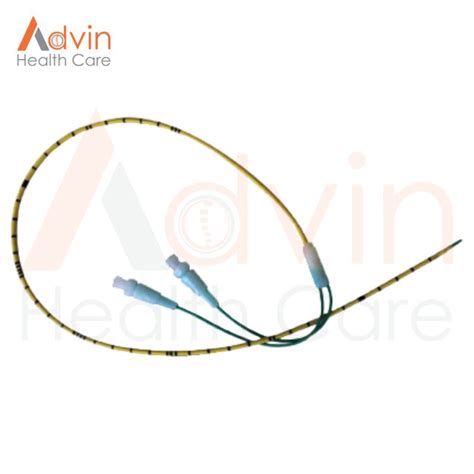 Yellow Advin Straight Single High Quality Urology Dual Lumen Catheter