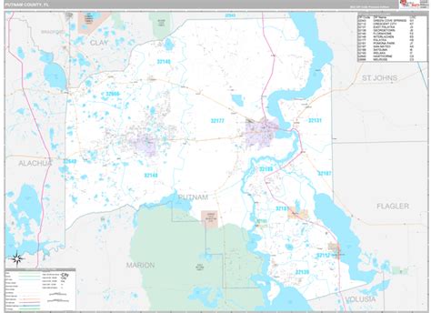 Putnam County Fl Zip Code Map Premium