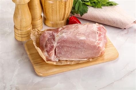 Premium Photo Raw Uncooked Pork Meat Loin