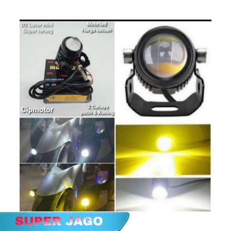 Lampu Tembak Foglamp Mini D Laser Mini Motoled Moto Led Dan Luminos Q