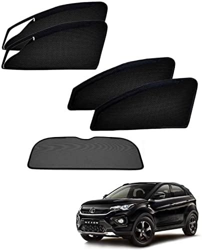 Auto Addict Zipper Magentic Car Sunshades Set Of Pcs Black With Dicky