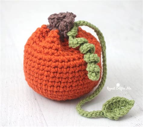 Crochet Pumpkin Pouch Repeat Crafter Me Crochet Handbags Patterns