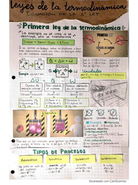 Infografía Leyes De La Termodinámica Pdf