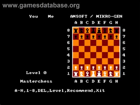 Master Chess Amstrad CPC Artwork In Game