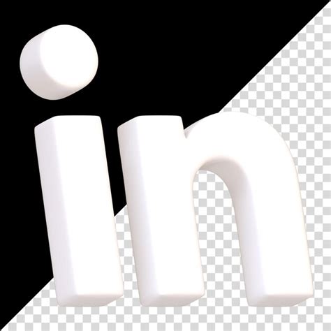 Premium Psd Linkedin Icon Isolated On Black Background In Letter