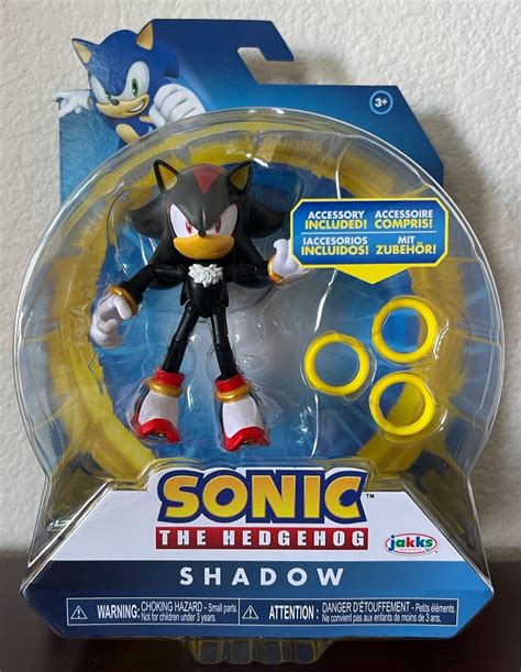 Sonic The Hedgehog SHADOW 4" Action Figure with 3 RINGS New, Sealed ...