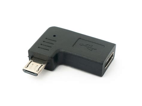 Usb Adapter Typ C Buchse Zu Micro B Stecker Winkel Kabel In Schwarz