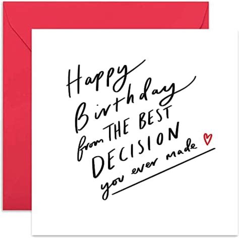 Old English Co Best Decision You Made Birthday Card Fun Joke Greetings For Men And Women