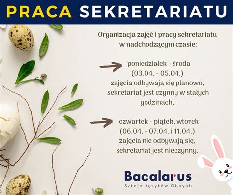 Praca Sekretariatu Podczas Przerwy Wi Tecznej Bacalarus