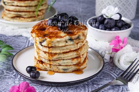 Pancakes Aux Graines De Chia Et Myrtilles Amour De Cuisine