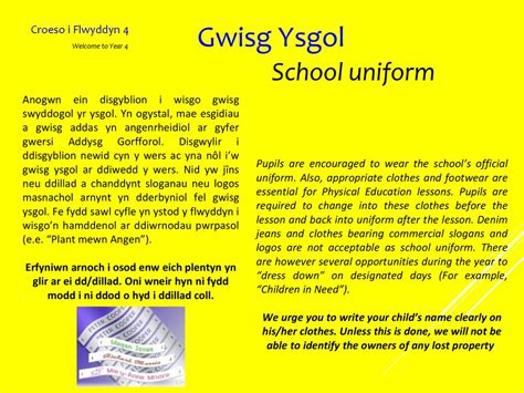 Welcome To Year 4 Croeso I Flwyddyn 4 Ysgol Gynradd Gymraeg Tyler Ynn