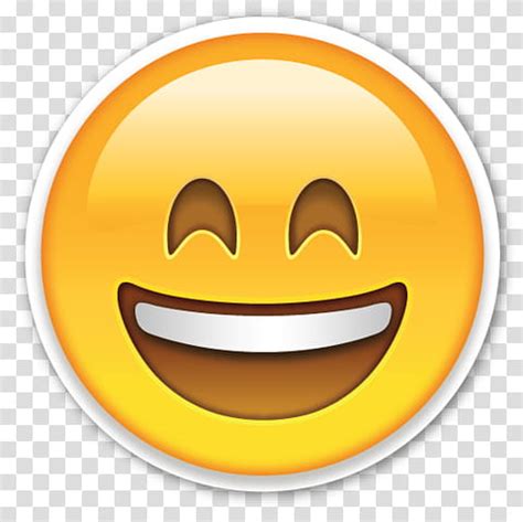 EMOJI STICKER Smiling Emoji Illustration Transparent Background PNG