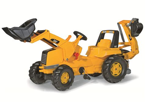 Rolly Toys Cat Construction Pedal Tractor Backhoe Loader Front Loader