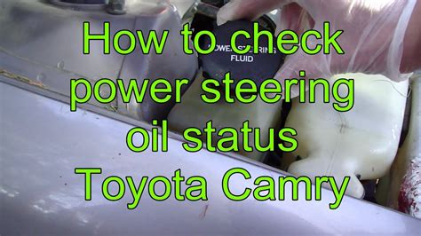 How to check and add power steering oil fluid Toyota Camry . Years 1991 ...