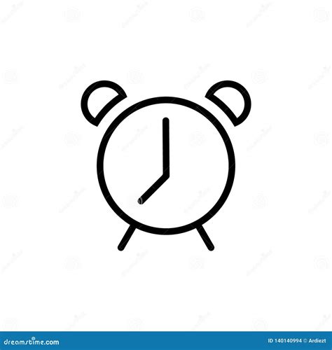 Icono Del Reloj Ejemplo Plano Del Vector Ilustración del Vector