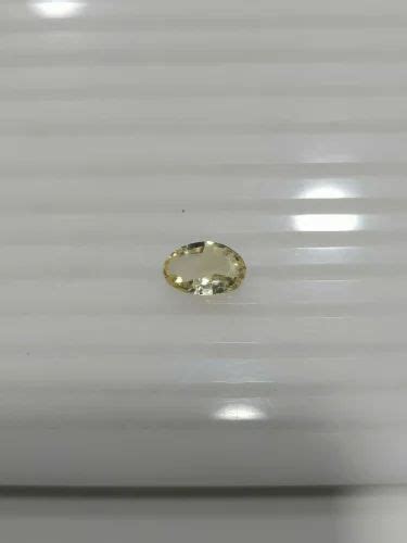 Oval Astrology Ceylon Yellow Sapphire Carat Carat At Rs