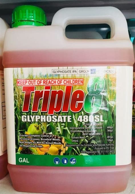 TRIPLE 8 GLYPHOSATE 480SL HERBICIDE 1Gallon Lazada PH