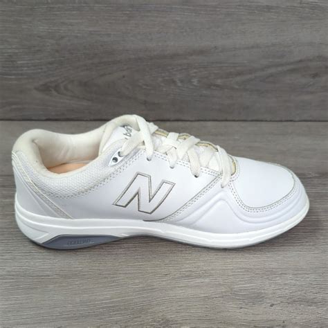 New Balance 813 Walking Shoes White Leather Womens Si Gem