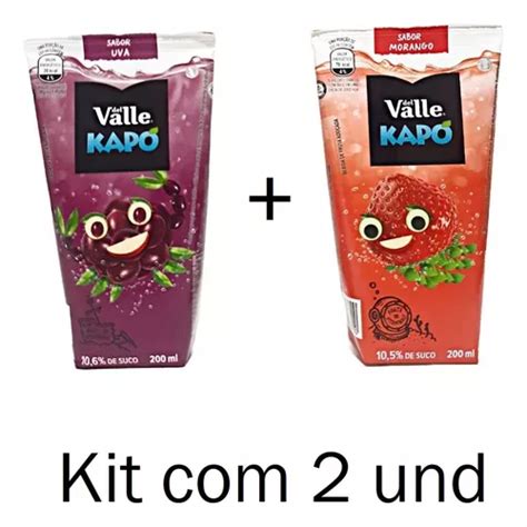 Suco Kapo Del Valle Ml Sabor Morango E Sabor Uva No Kit Mercadolivre