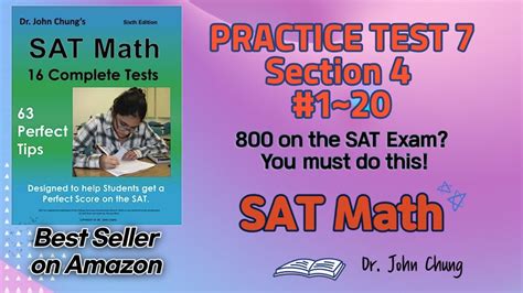 Sat Math Dr John Chung Sat Math Practice Test 7 Section 4 120 Youtube