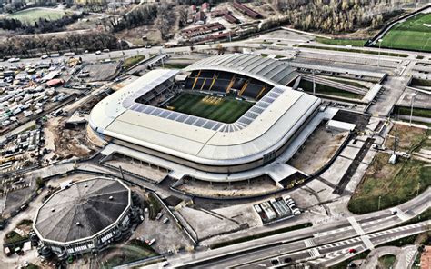 Download wallpapers Stadio Friuli, Italian football stadium, aerial ...