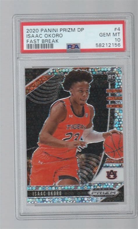 ISAAC OKORO 2020 PANINI PRIZM DRAFT PICKS SILVER FAST BREAK PRIZM RC 4