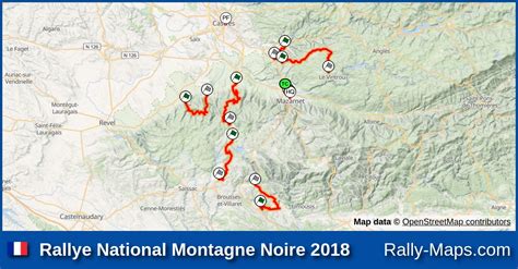 Streckenverlauf Rallye National Montagne Noire Coupe