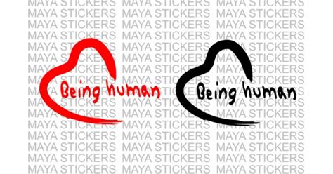 Being human logo decal stickers in custom colors and sizes