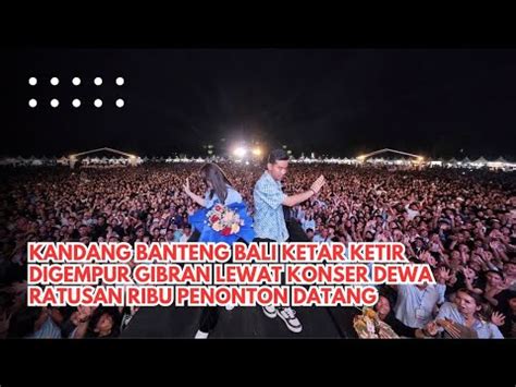 Hadiri Konser Dewa Di Baligibran Minta Anak Muda Rukun Dan Saling