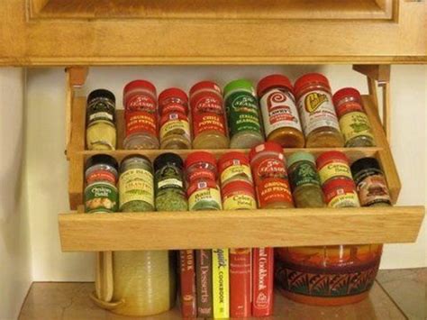 Tiered Under Cabinet Spice Rack Cool Way To Store Your Spices The