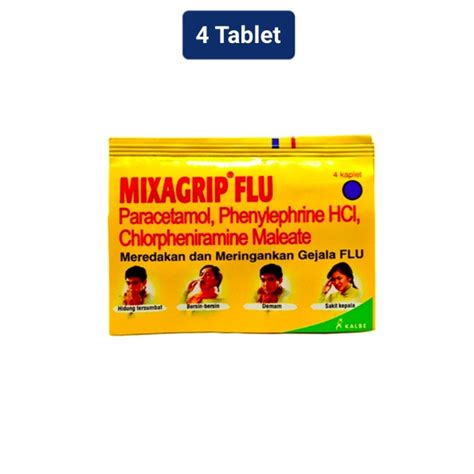 Jual Mixagrip Flu Obat Demam Sakit Kepala Hidung Tersumbat Dan Bersin