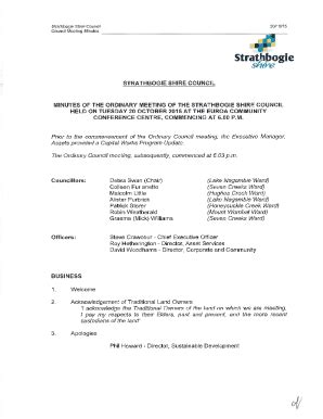 Fillable Online About Our Council Strathbogie Shire Fax Email Print