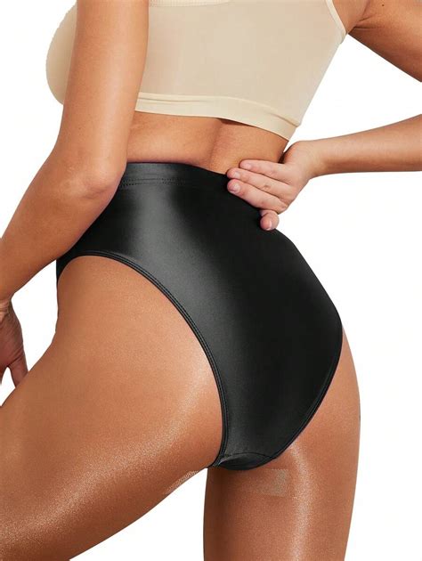 Women Sexy Briefs Satin Glossy Nylon Spandex Shorts Shiny Silky Smooth