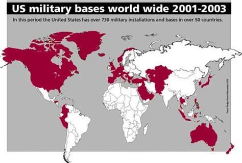 The Worldwide Network Of Us Military Bases 2001 2005 Global