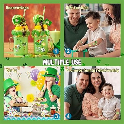 Snapklik Partywind Sheets Glow St Patricks Day Temporary