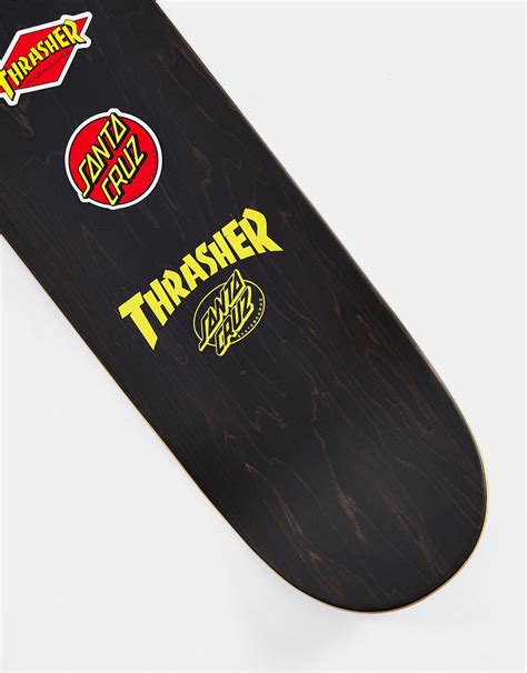 Santa Cruz X Thrasher Screaming Flame Logo Skateboard Deck 825