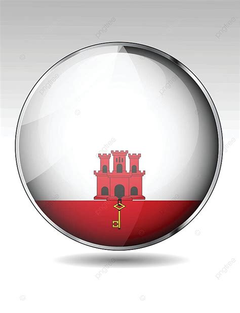 Gibraltar Flag Button Vector Set Red Vector Vector Set Red PNG And