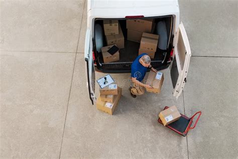 Courier Delivering Parcel Stock Image Image Of Transport 106994509