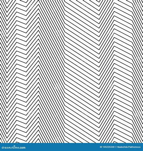 Seamless Strips Pattern Of Zig Zag Lines Stock Vector Illustration Of