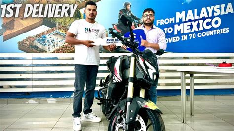 Taking The Delivery Of Bajaj Pulsar Ns Z First Delivery Of