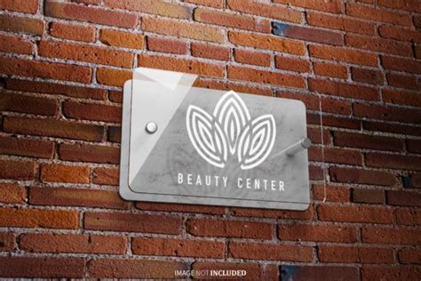 Sign Glass Logo Mockup Psd Graphic by Wudel Mbois · Creative Fabrica