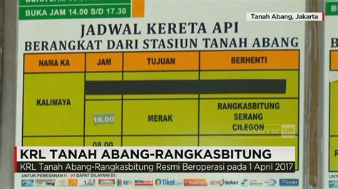 Inilah Jadwal Krl Commuter Line Rangkasbitung Tanah Abang Terbaru Cek