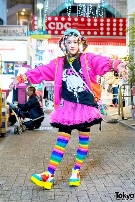 Tokyo Fashion — Horuzo On The Street In Harajuku Wearing Colorful Harajuku Fashion Street