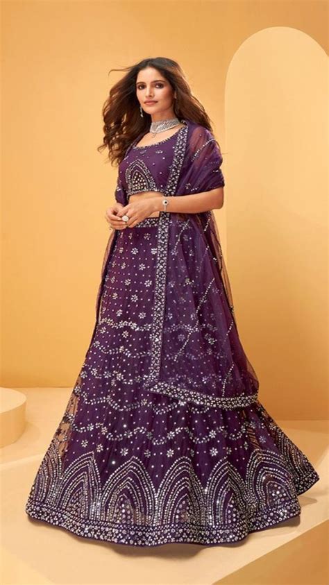 Purple Designer Net Lehenga Choli Lehenga Lehenga Designs Global Dress