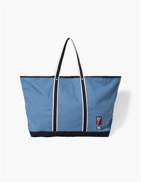 Yeseyesee Y E S Cotton Twill Tote Bag Blue